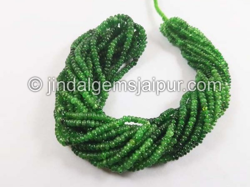 Tsavorite Smooth Roundelle Shape Beads